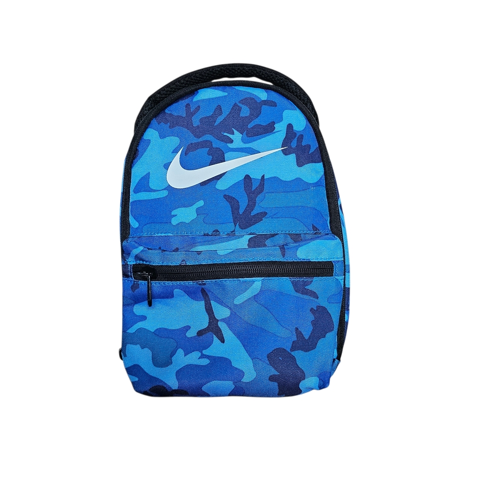 Nike Blue Camo Insulated Lunch Bag Lunch Kit Zippered Soft Case